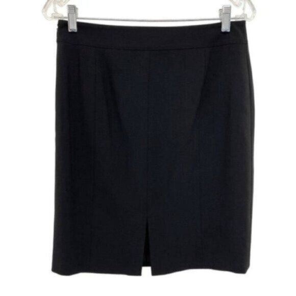 Elie Tahari Womens Pencil Skirt Black Zip Closure Back Slit Careerwear - Picture 2 of 8